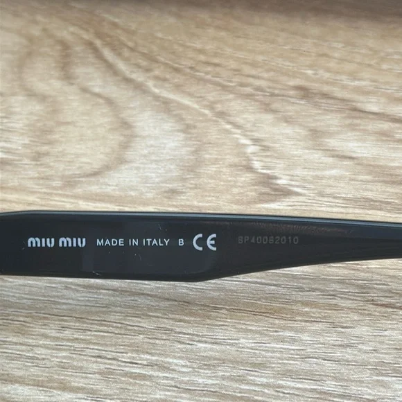 Brand New Miu Miu Sunglasses OMU 01VS 152146 55/19  PNK GRD Black Generic Case - Picture 7 of 11